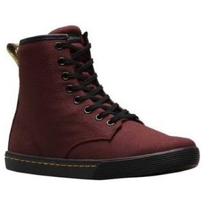 Dr.Martens Red Canvas Boots